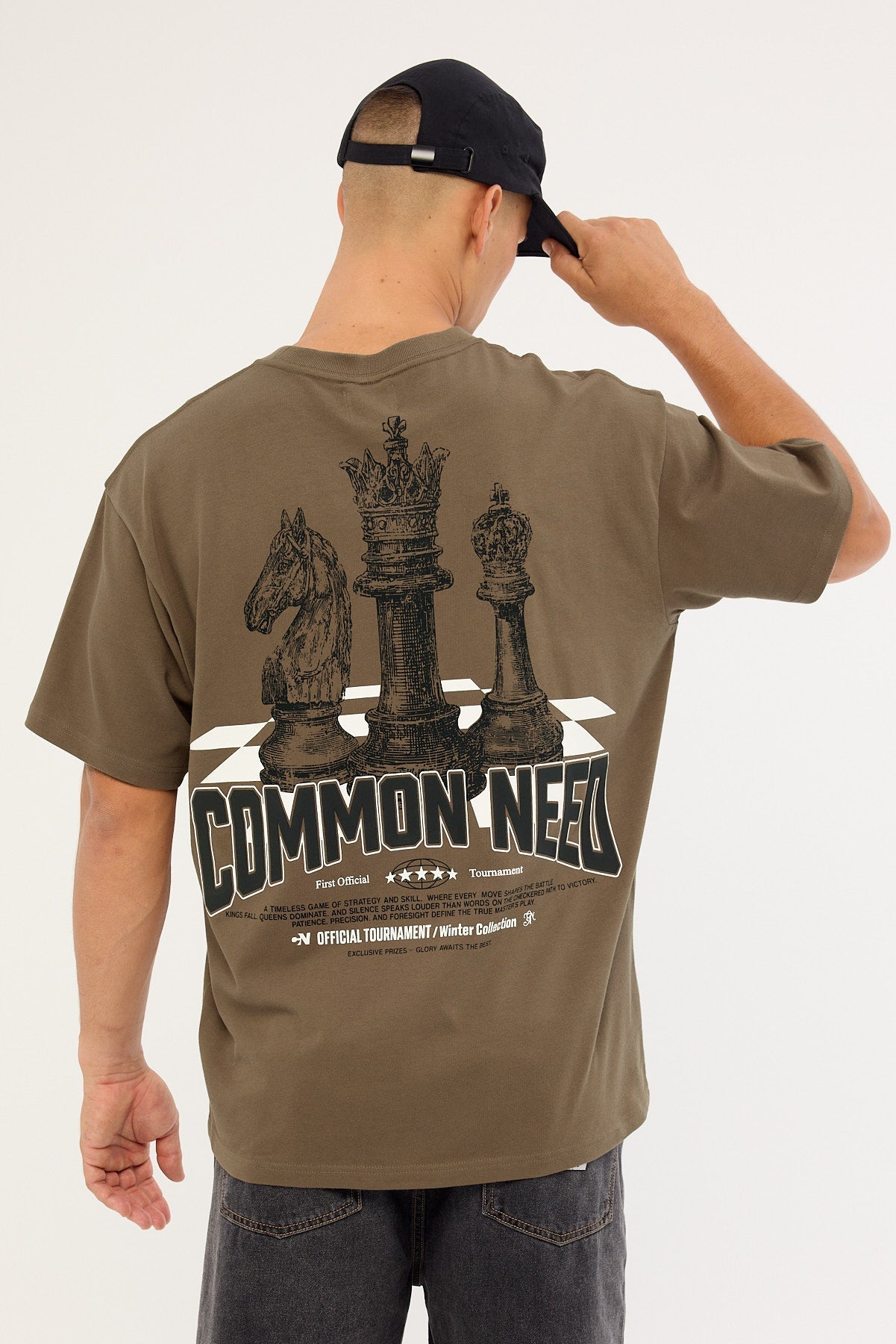 Checkmate Heavyweight Boxy Tee Brown