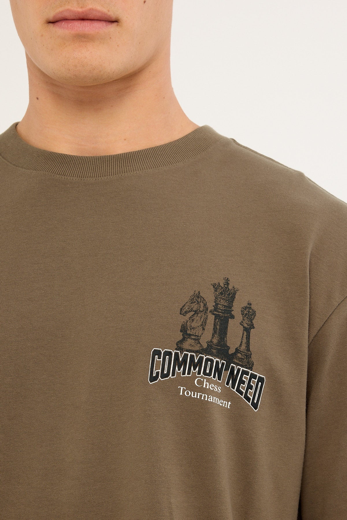 Checkmate Heavyweight Boxy Tee Brown