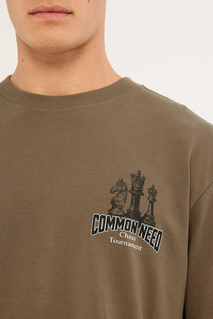 Checkmate Heavyweight Boxy Tee Brown