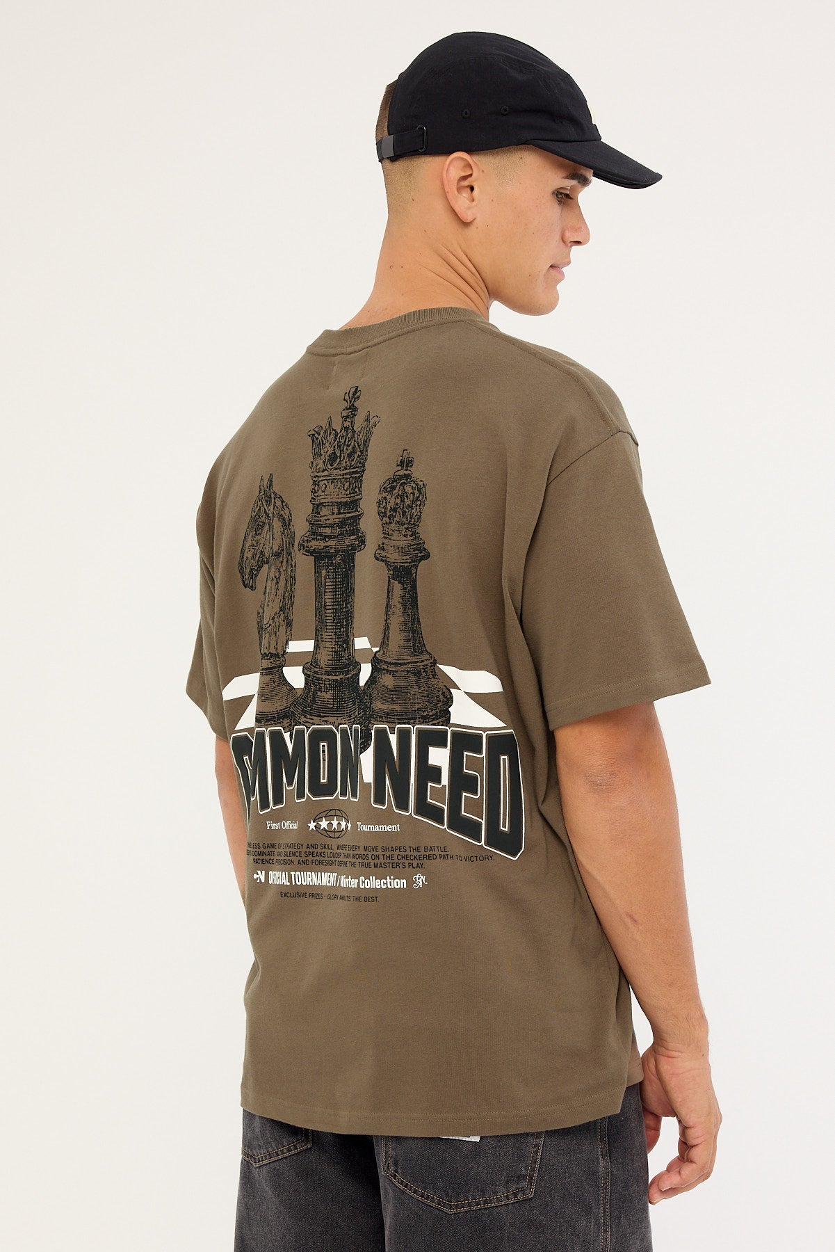 Checkmate Heavyweight Boxy Tee Brown