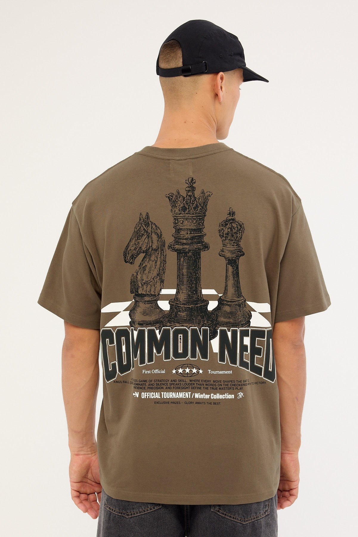 Checkmate Heavyweight Boxy Tee Brown