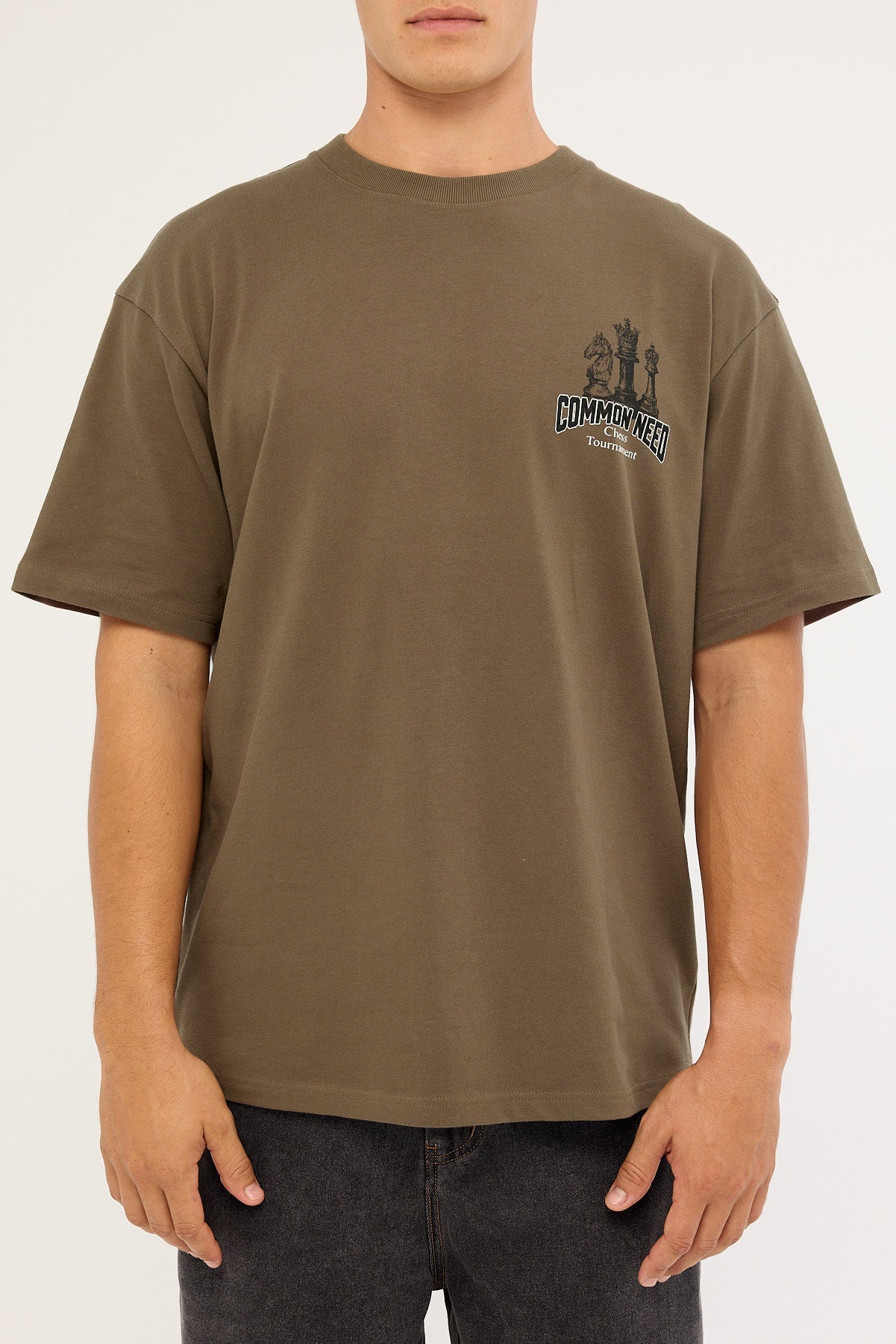 Checkmate Heavyweight Boxy Tee Brown