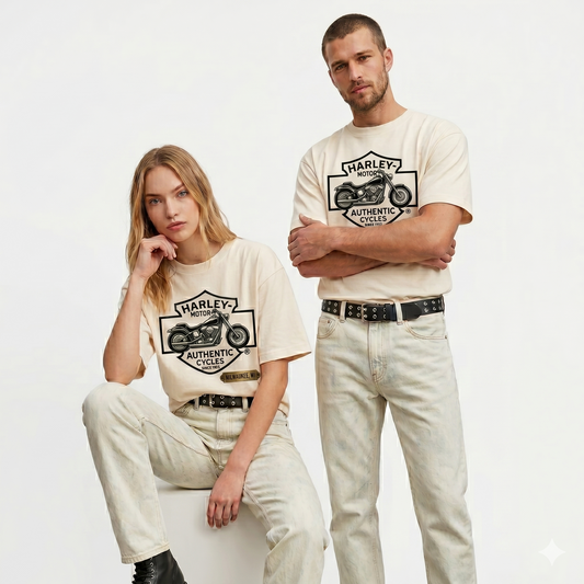 The "Harley Motor Cycles" Graphic Tee