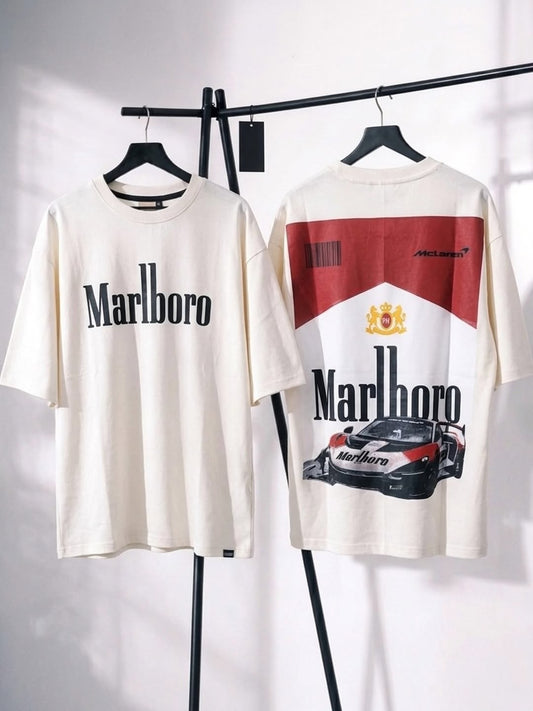 Marlboro Racing Oversized T-Shirt White Black Red